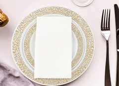 Lebensmittel-Grad Einweg-Festfarben gedruckte Papier Servietten 1/4 Falte für Abendessen Tissue-Papier