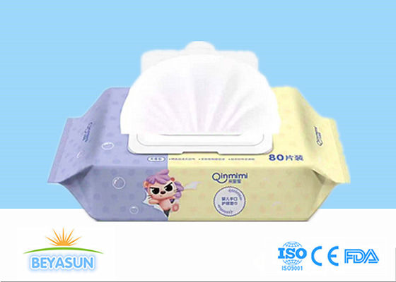 Maßgeschneiderte Vitamin E Mundhandreinigung Einweg Biologisch abbaubare Babyreinigung Weichtücher Babywaschtücher